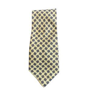 Amherst & Brock men’s vintage, yellow floral silk tie 57